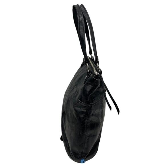 Coach Poppy Glam Large Black Leather Bag with Charms A1294-19002 - Picture 5 of 10